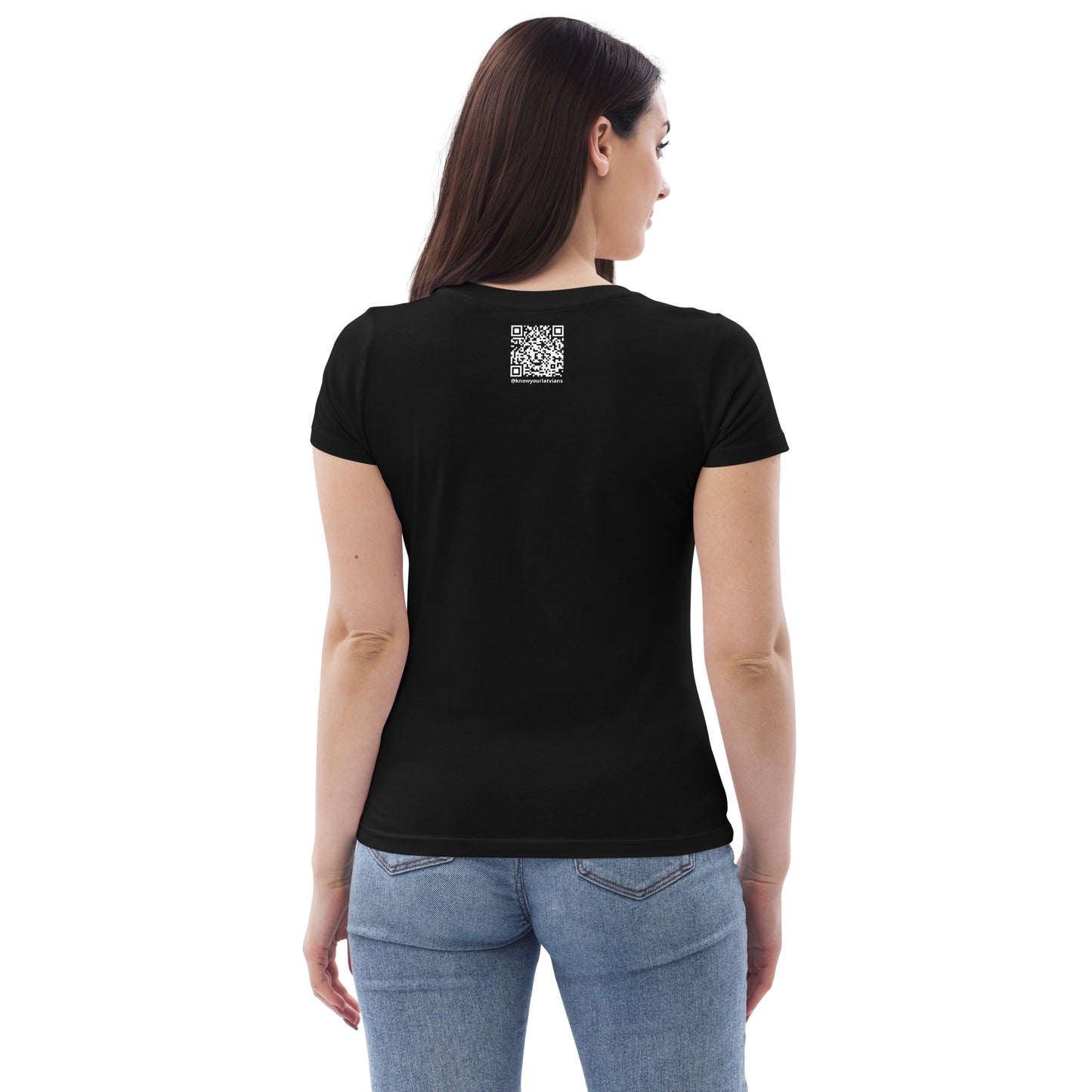 Sūdi Būs Women's fitted dark eco tee