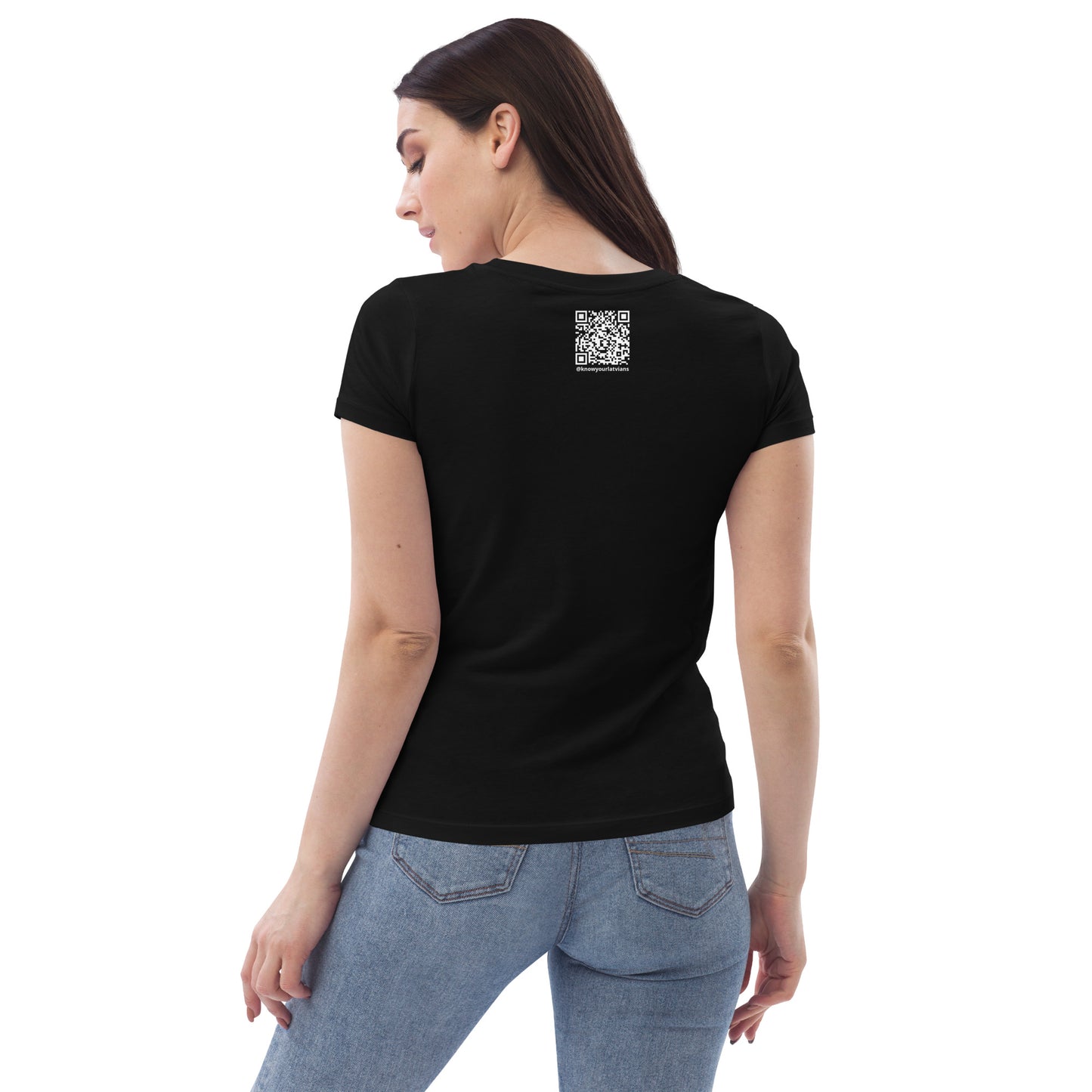 Sūdi Būs Women's fitted dark eco tee