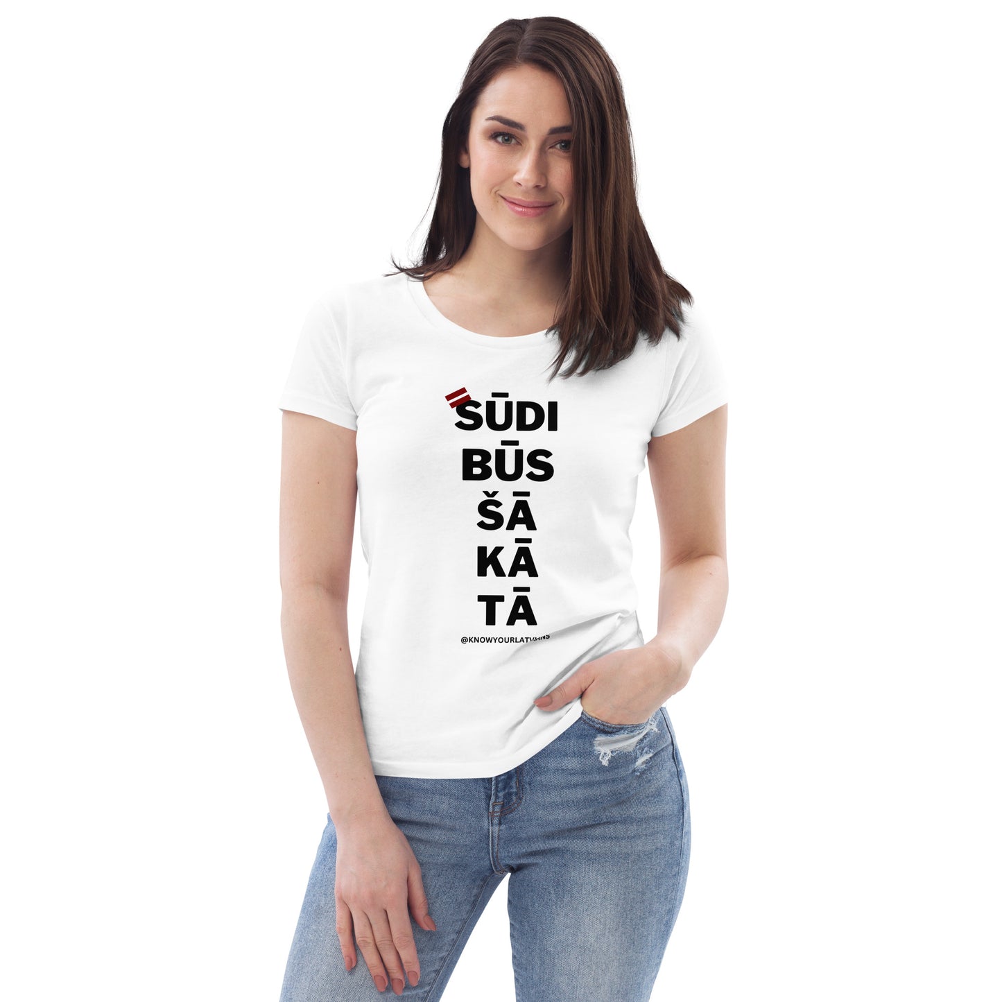 Sūdi Būs Women's fitted eco tee