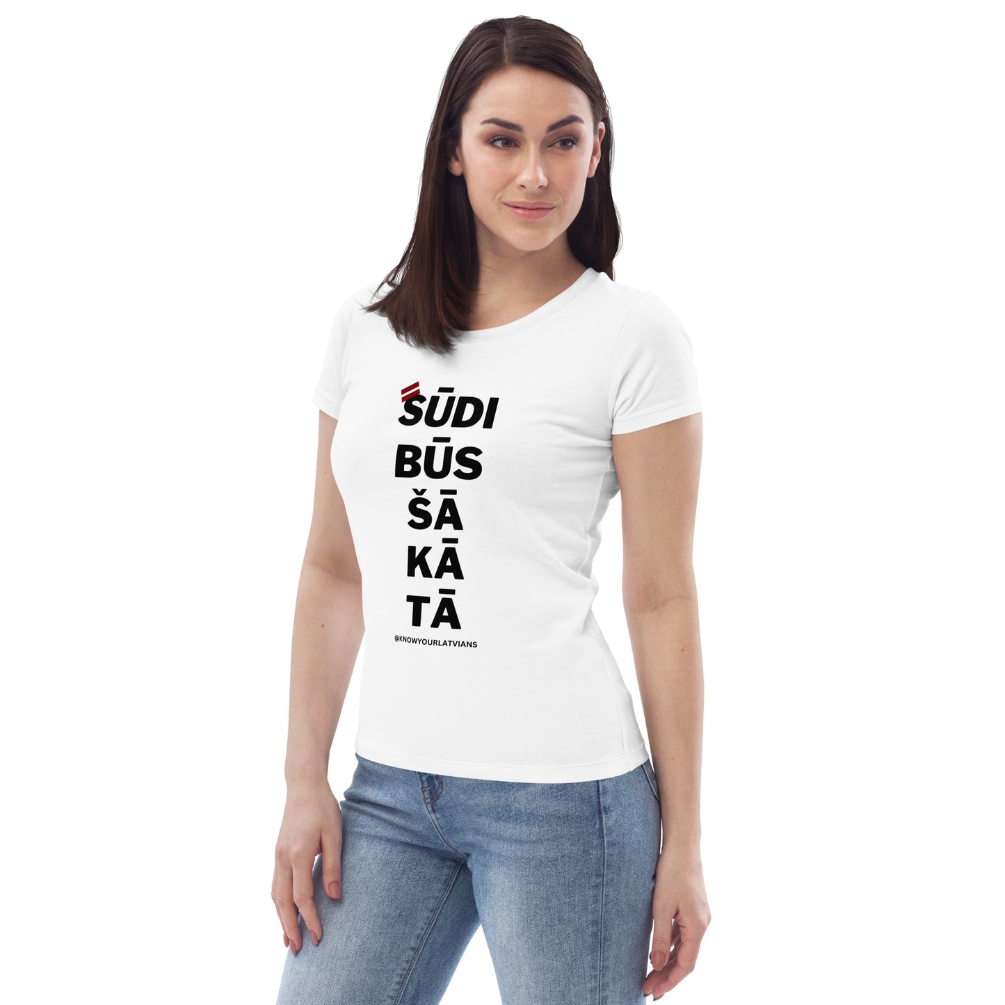 Sūdi Būs Women's fitted eco tee