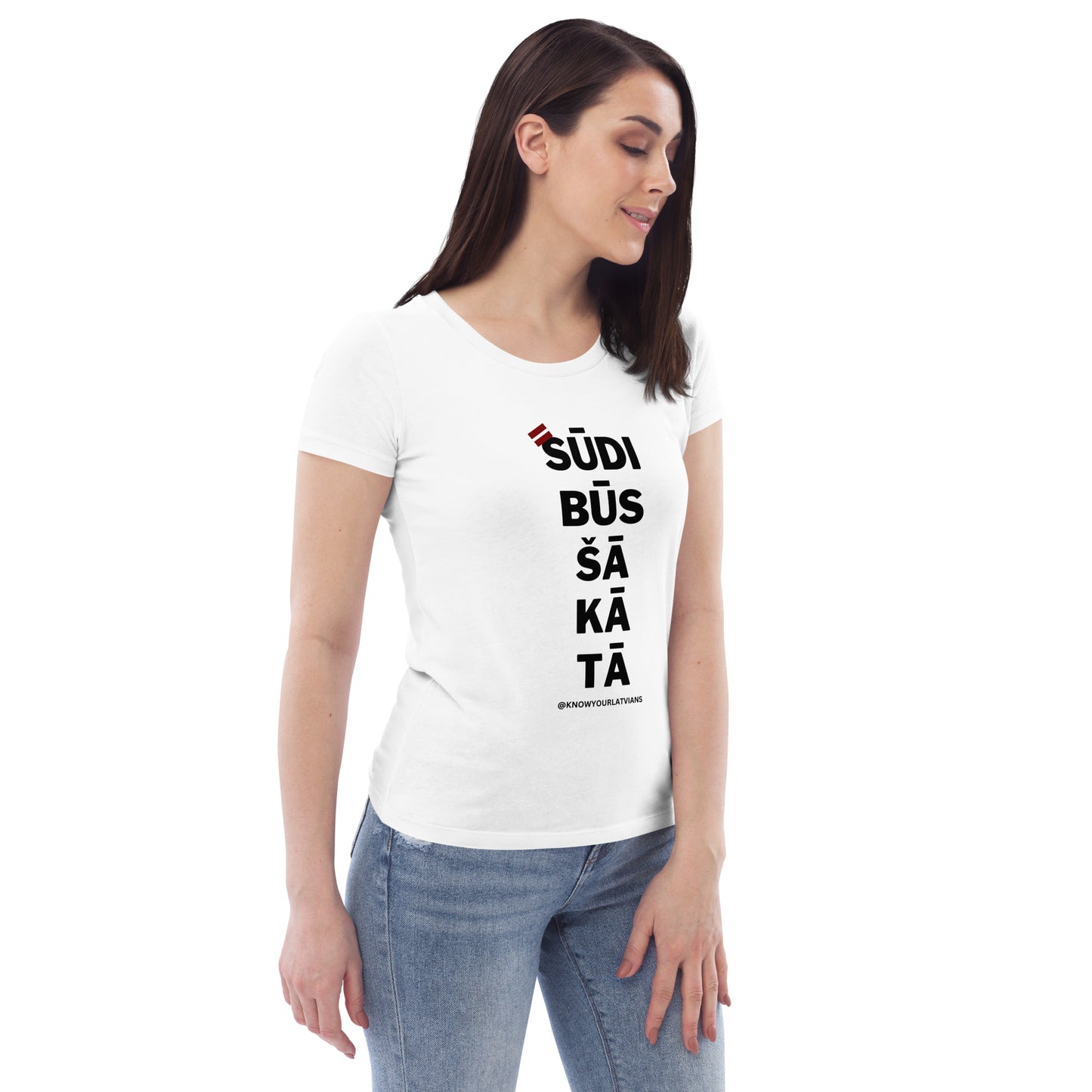 Sūdi Būs Women's fitted eco tee